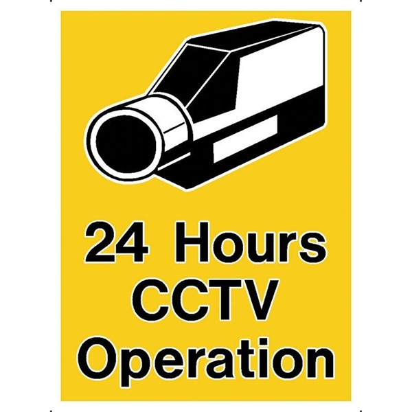 ΠΙΝΑΚΙΔΑ ΑΥΤΟΚΟΛΛΗΤΗ "24 HOURS CCTV OPERATION"