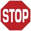 Εικόνα της ΠΙΝΑΚΙΔΑ ΑΥΤΟΚΟΛΛΗΤΗ "STOP" ΓΙΑ ΤΖΑΜΙΑ 9,5 Χ 9,5 CM