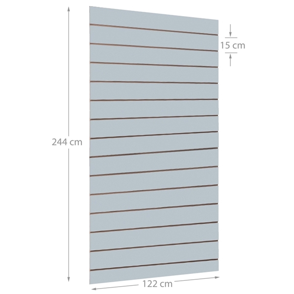 ΠΑΝΕΛ SLAT M122 X Y244cm ΠΑΧΟΣ 18mm ΜΕ 15 ΤΕΜ ΠΡΟΦΙΛ ΑΛΟΥΜΙΝΙΟΥ ΓΚΡΙ ΑΝΟΙΚΤΟ.